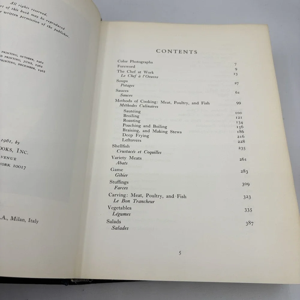 Gourmet's‎ Basic French Cookbook Diat Cuisine Techniques 1st Ed 3rd Print 1968